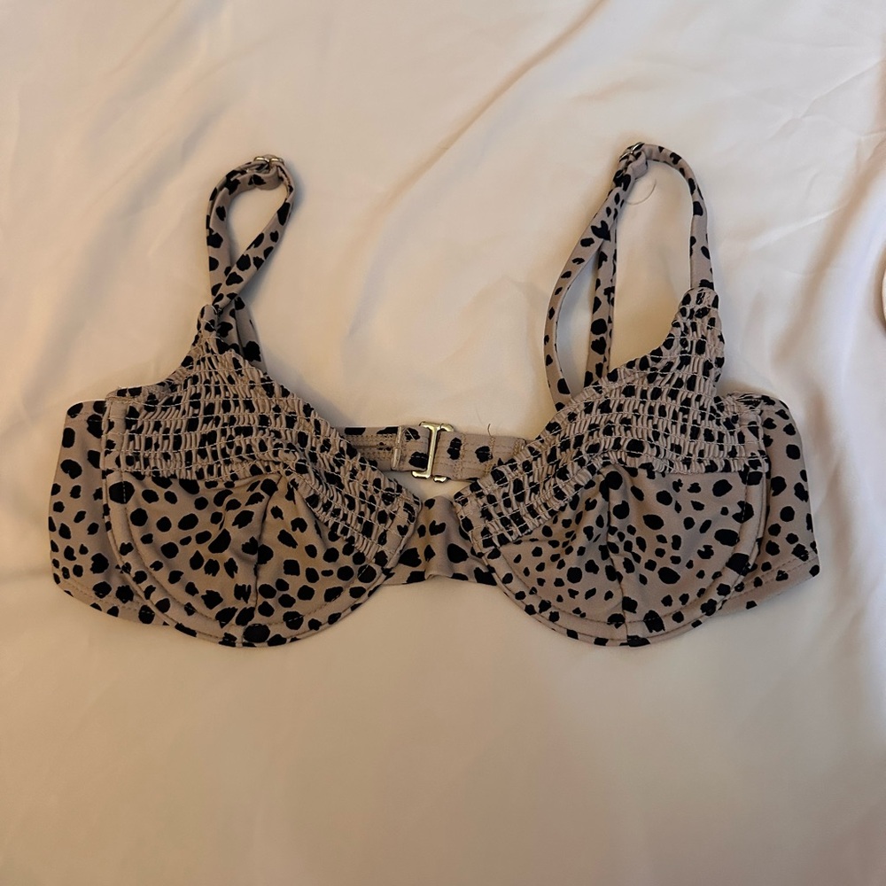 Smocked Underwire Bikini Top
